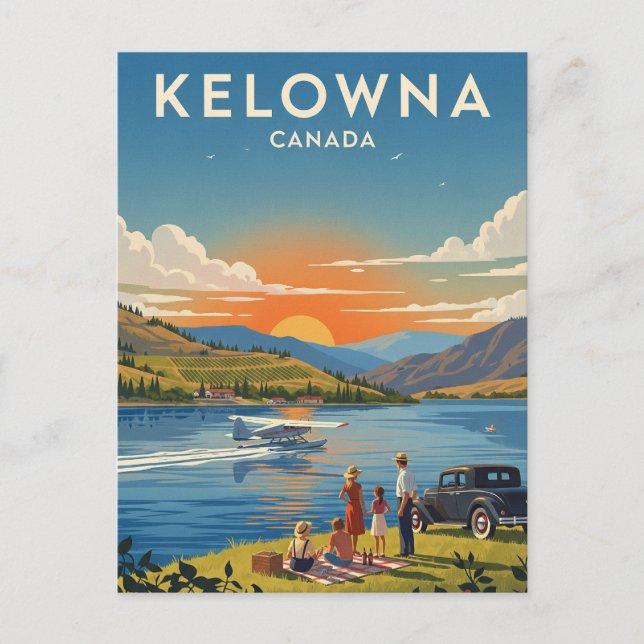 Kelowna Canada Travel Postcard (Front)
