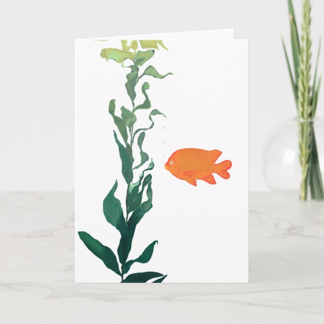 Kelp and fish note card (Front)