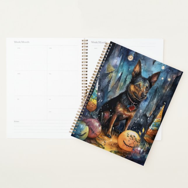 Kelpie australienne d'Halloween avec la peur Citro (Devant avec enveloppe)