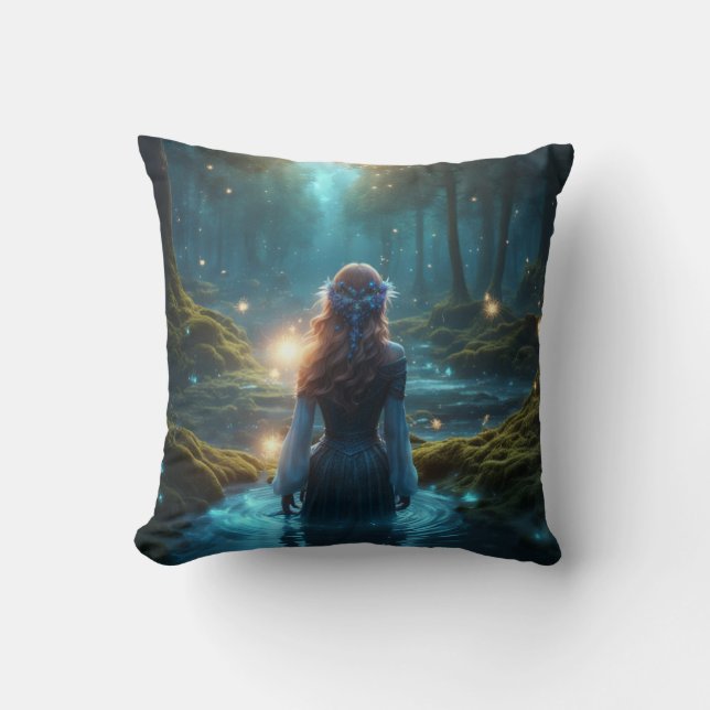 Kelpie Throw Pillow (Front)