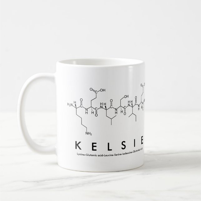 Kelsie peptide name mug (Left)