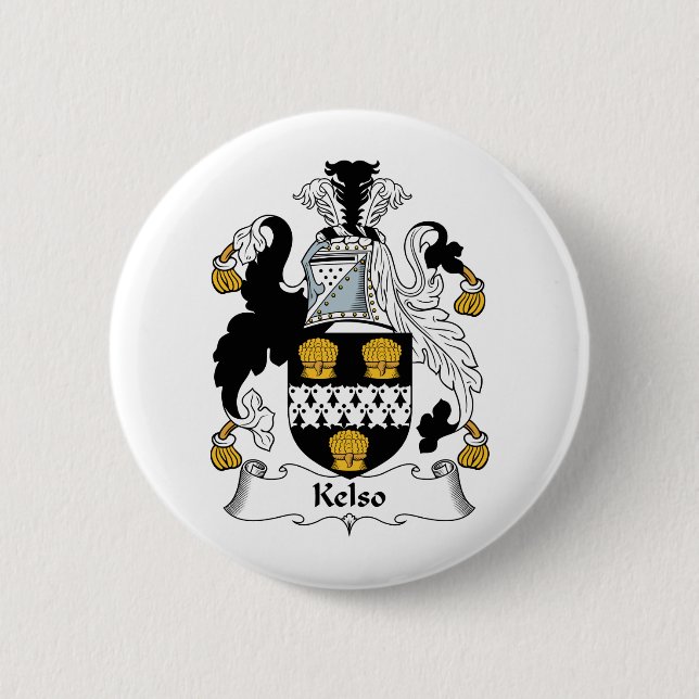 Kelso Family Crest 2 Inch Round Button (Front)