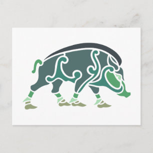 keltischer Eber celtic boar Postcard