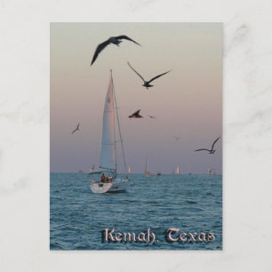 Kemah Sailboat postcard - customized