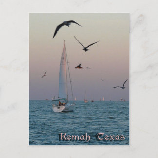 Kemah Sailboat postcard - customized