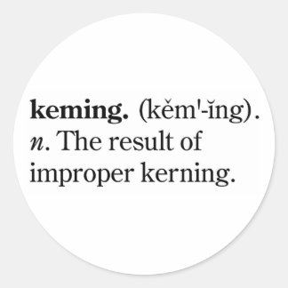 Keming Classic Round Sticker