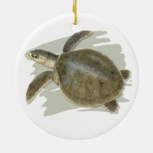 Kemp's Ridley Sea Turtle Ceramic Ornament