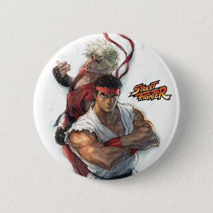Ken and Ryu 2 Inch Round Button