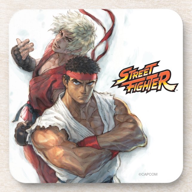 Ken and Ryu Coaster (Front)