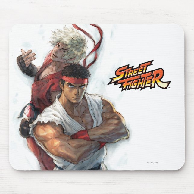 Ken and Ryu Mouse Pad (Front)