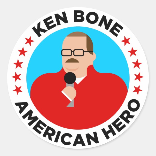 Ken Bone American Hero Stickers (round) (Front)