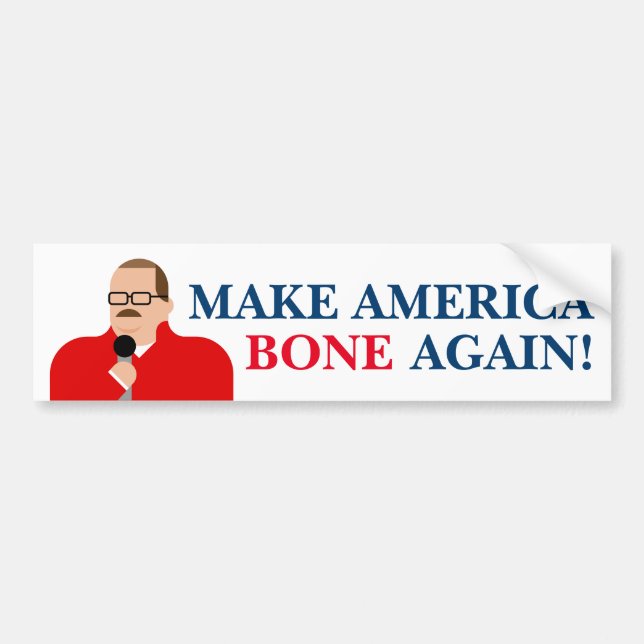 Ken Bone Bumper Sticker "Make America Bone Again!" (Front)