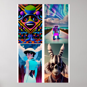 Ken Gage 4-in-1 Pop Art Series A Poster