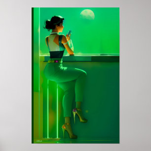 Ken Gage Waiting on the Future Science Fiction Poster