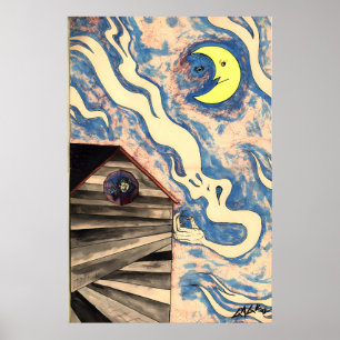 Ken Gauge 1992 Moontrap Fine Art Poster