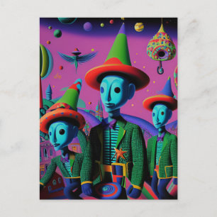 Ken Gauge Fiesta Psychedelic Postcard