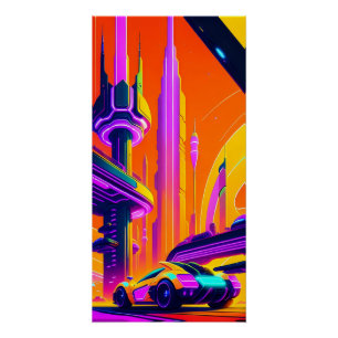 Ken Gauge Raceway to the Future Poster