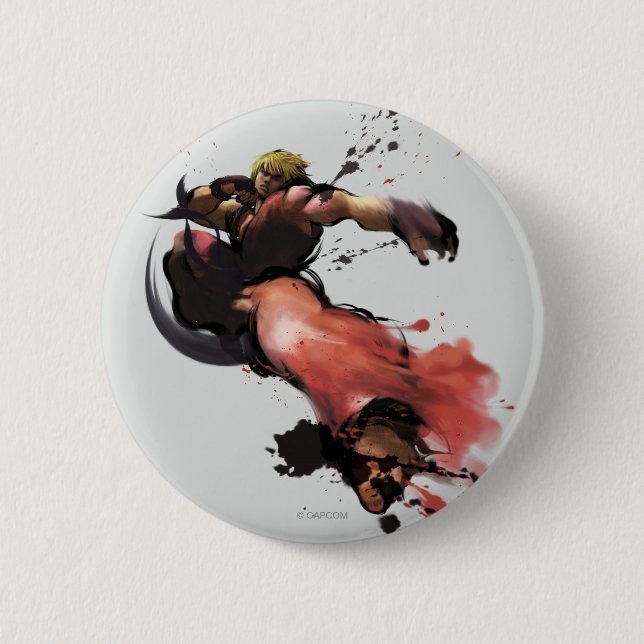 Ken Kick 2 Inch Round Button (Front)