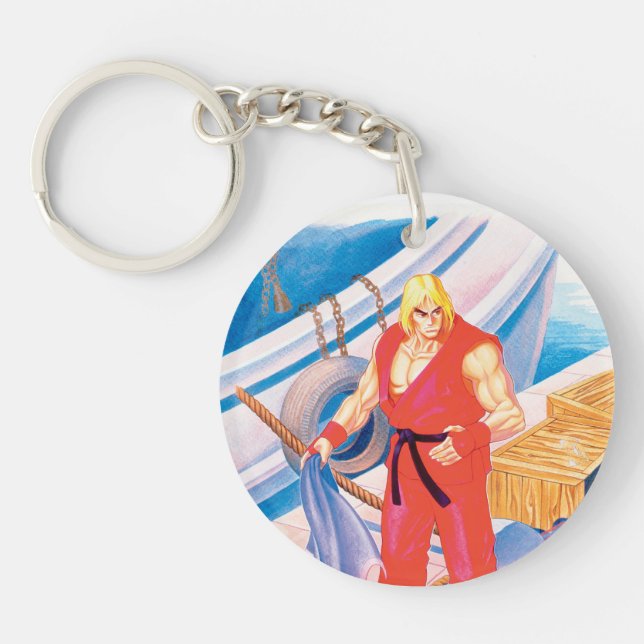 Ken on Dock Keychain (Front)