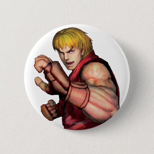 Ken Ready to Fight 2 Inch Round Button (Front)