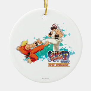 Ken Vs. Ryu 2 Ceramic Ornament