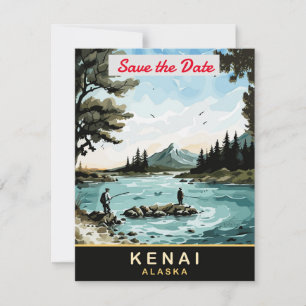 Kenai Alaska Mountain Lake Wedding Invitation