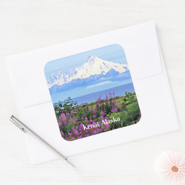 Kenai, Alaska scenic photograph Square Sticker (Envelope)