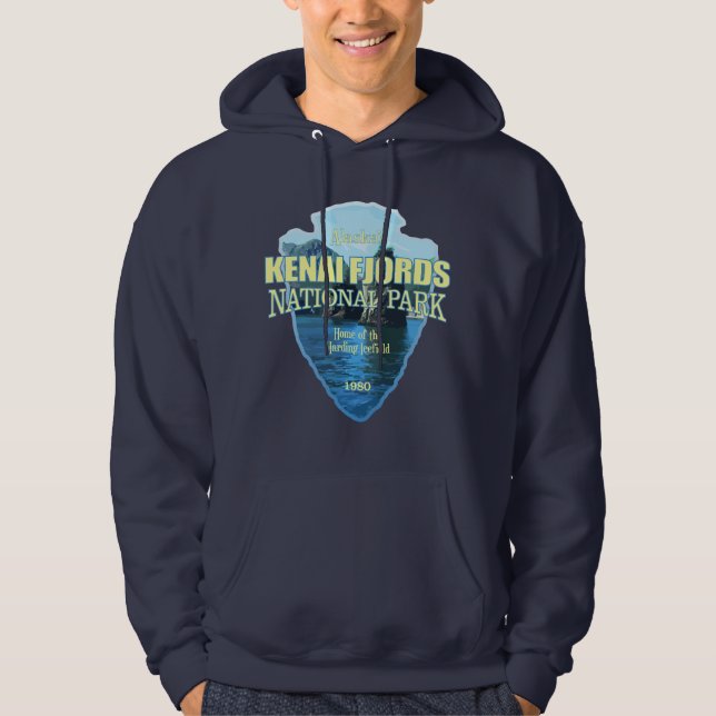 Kenai Fjords (arrowhead) Hoodie (Front)