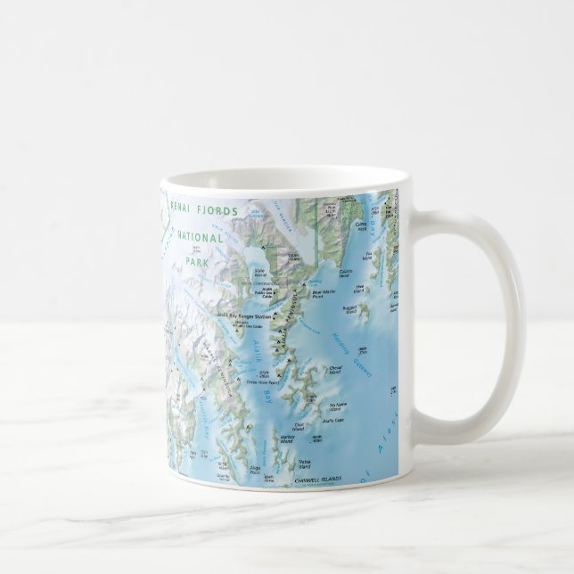 Kenai Fjords map mug (Right)