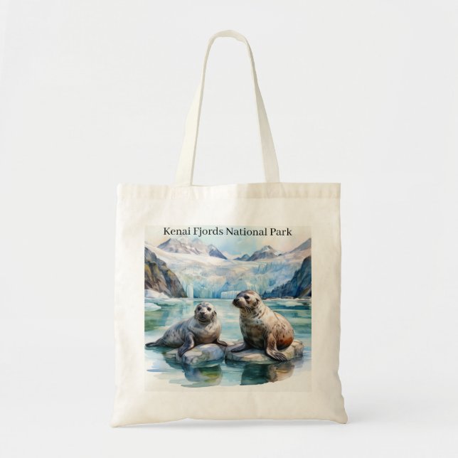 Kenai Fjords National Park Harbour Seals Tote Bag (Front)