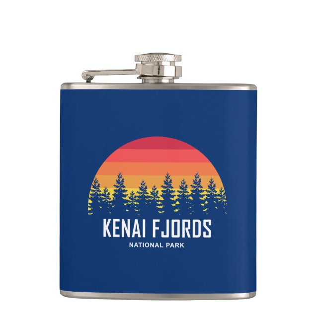 Kenai Fjords National Park Hip Flask (Front)