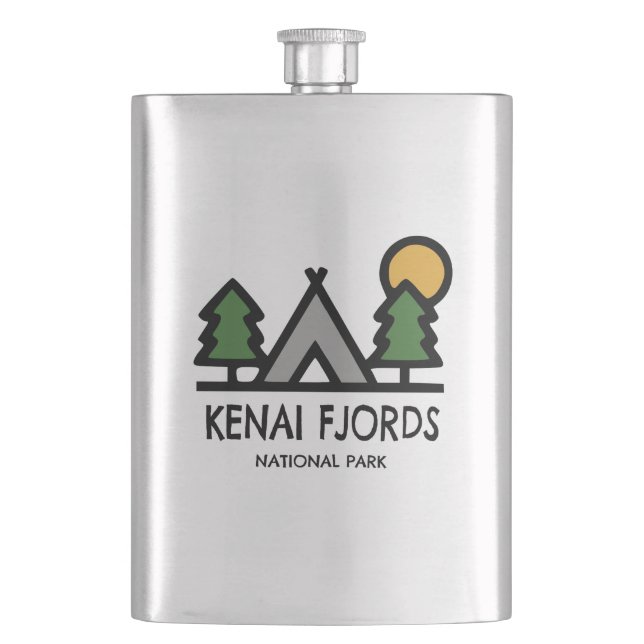 Kenai Fjords National Park Hip Flask (Front)