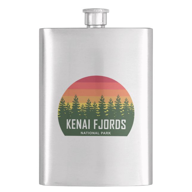 Kenai Fjords National Park Hip Flask (Front)