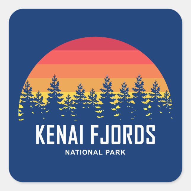 Kenai Fjords National Park Square Sticker (Front)