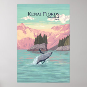 Kenai Fjords National Park Travel Poster