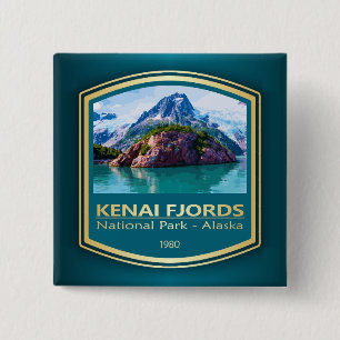 Kenai Fjords NP (PF1) 2 Inch Square Button