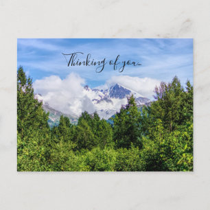 Kenai Fjords Snowy Mountain Thinking Of You Postcard