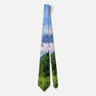 Kenai Fjords Snowy Mountains Neck Tie