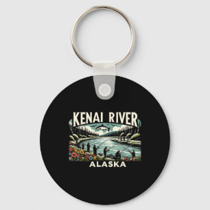 Kenai River Alaska Ak Salmon Fishing Nature Lovers Keychain