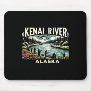 Kenai River Alaska Ak Salmon Fishing Nature Lovers Mouse Pad