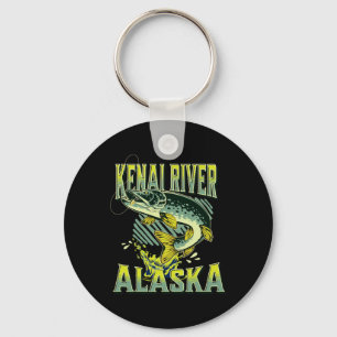 Kenai River Alaska Fishing Vacation Fishing Lover Keychain