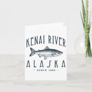 Kenai River Alaska Fishy Fisherman Funny Fishing L Card