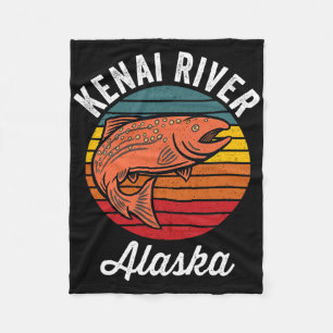 Kenai River Alaska Salmon Fishing  Fleece Blanket