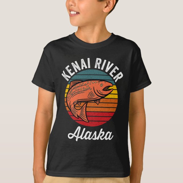 Kenai River Alaska Salmon Fishing  T-Shirt (Front)