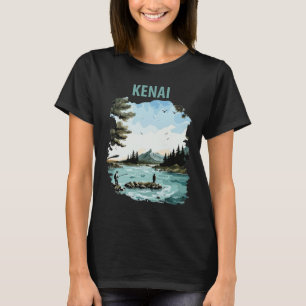 Kenai River Fishing Vintage Travel T-Shirt