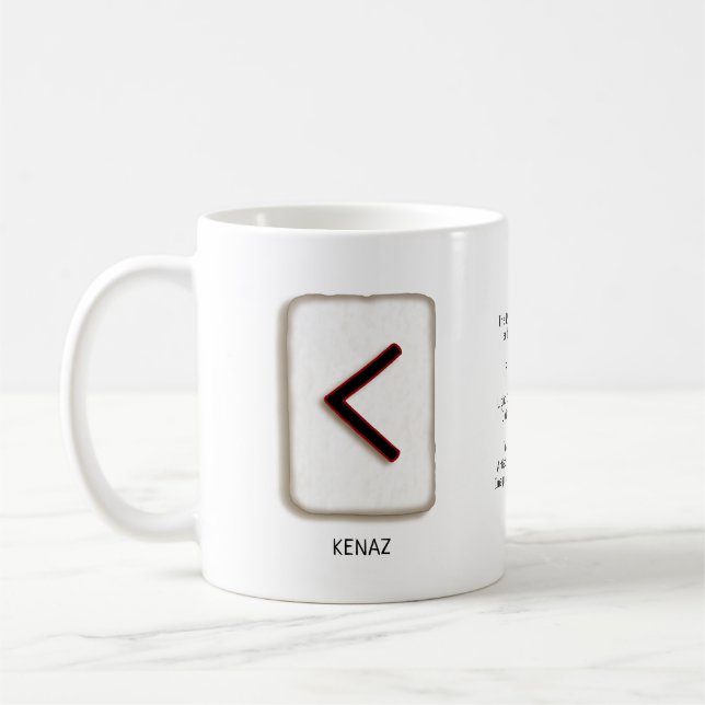 Kenaz RuneStone Mug (Left)