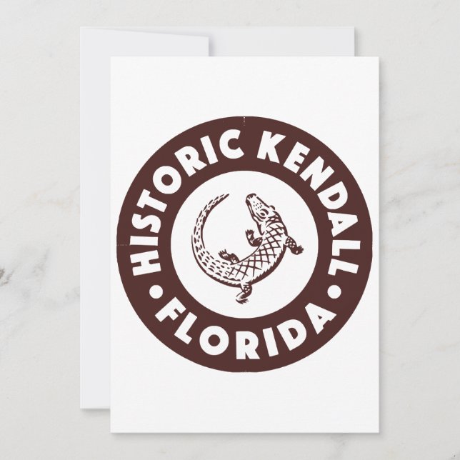 Kendall Florida Circle - Brown  Invitation (Front)