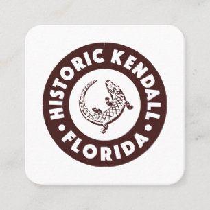 Kendall Florida Circle - Brown  Square Business Card