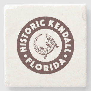 Kendall Florida Circle - Brown  Stone Coaster