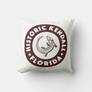 Kendall Florida Circle - Brown  Throw Pillow